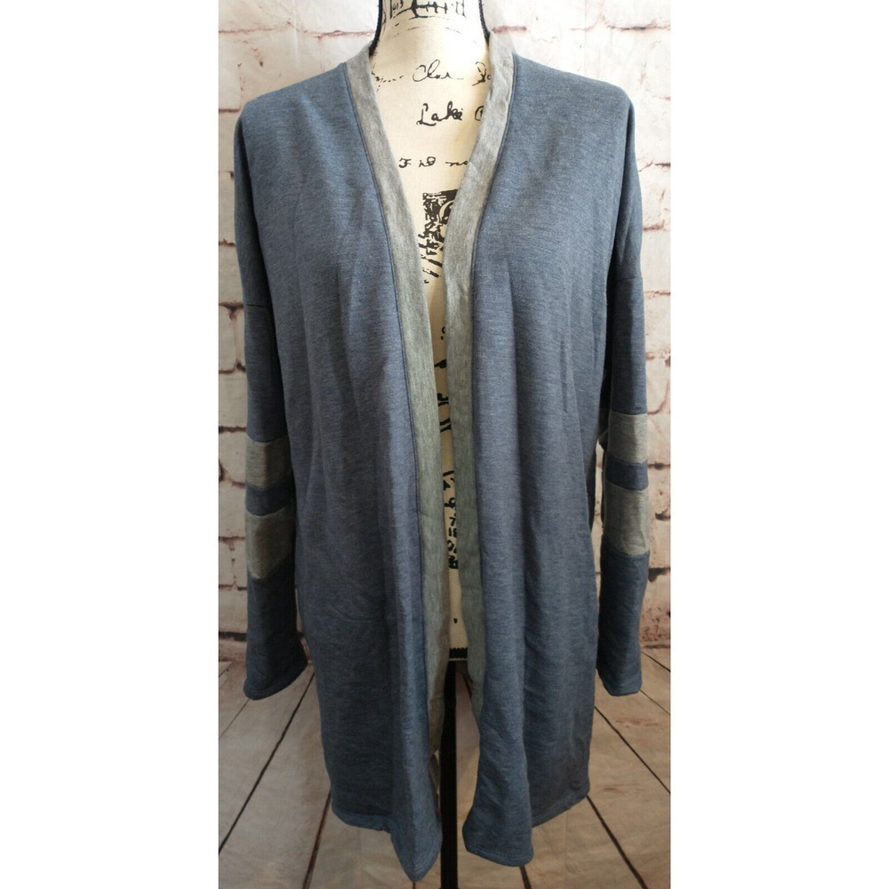 Acting Pro Cardigan Womens Size Large Blue Gray Lounge Athleisure Long USA